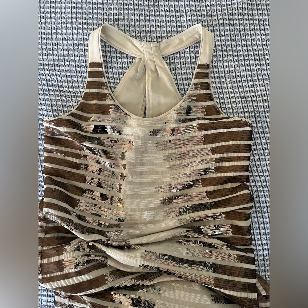 BCBGMaxAzria Sequin Dress- Large PtP 18.5 inch - Picture 13 of 15